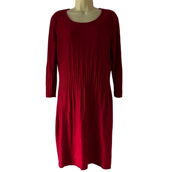 Marc New York  Red Sweater Dress Woman's Size XL Knee Length Holiday Office - Picture 1 of 10